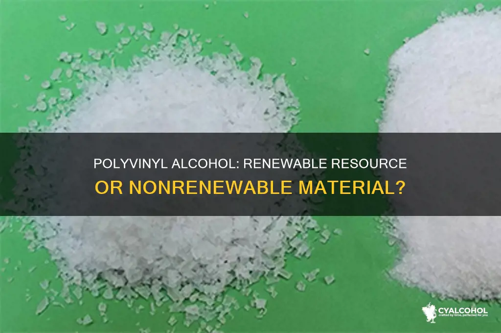 is polyvinyl alcohol renewable or nonre