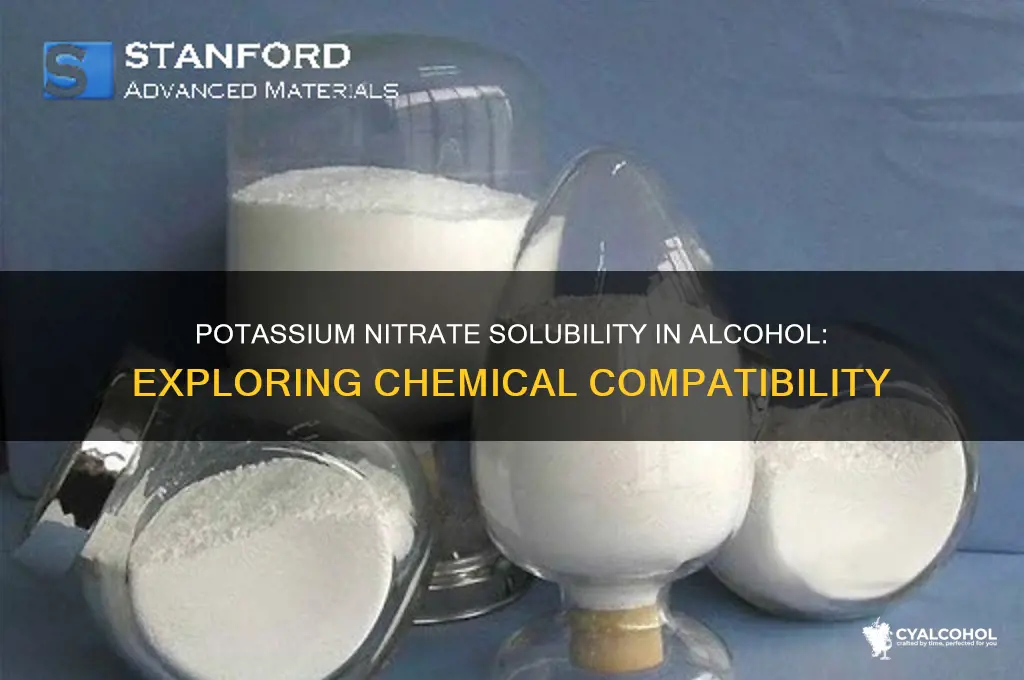 is potassium nitrate soluble in alcohol