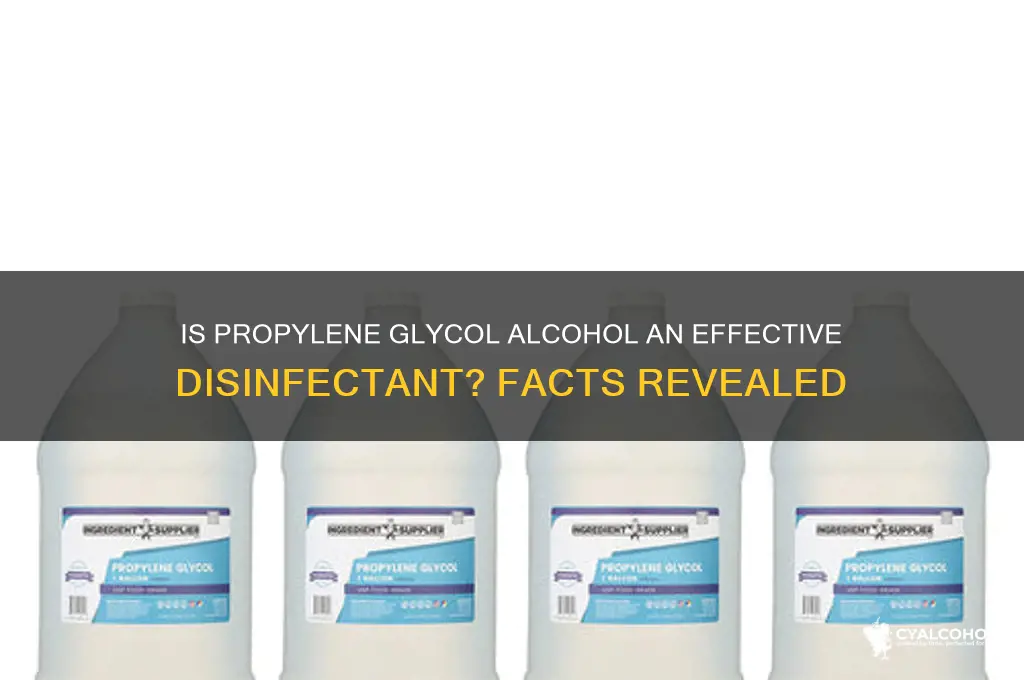 is propylene glycol alcohol a disinfectant