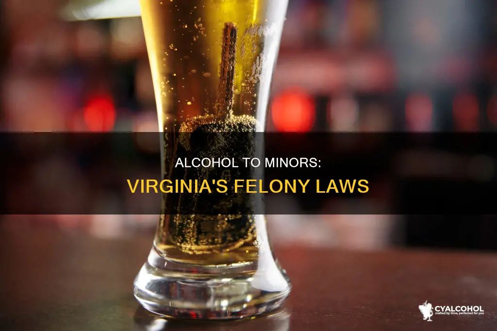 is providing alcohol to minors a felony in virginia