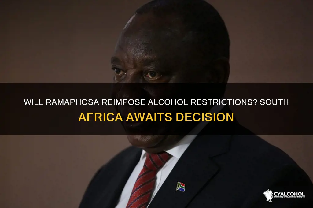 is ramaphosa going to close alcohol