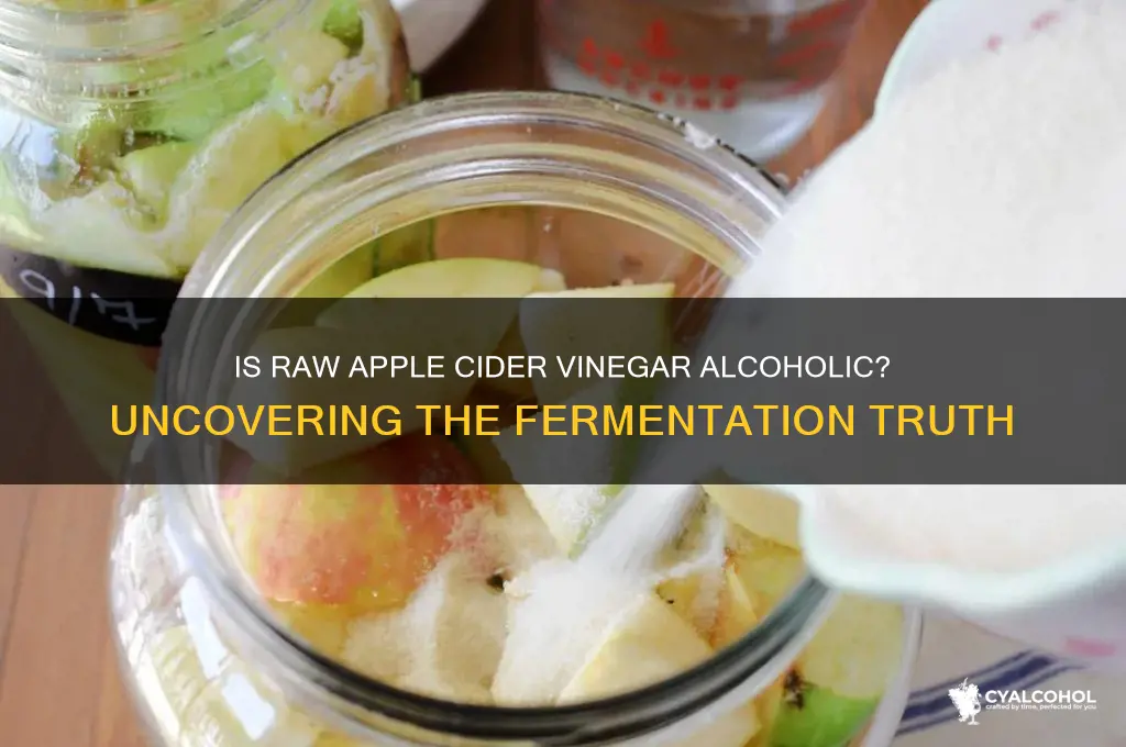 is raw apple cider vinegar alcoholic