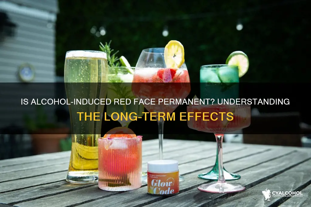 is red face from alcohol permanent