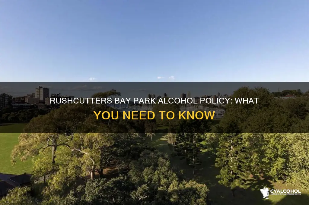 is rushcutters bay park alcohol free