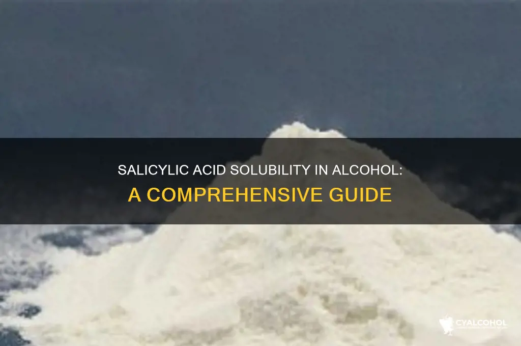 is salicylic acid solubility in alcohol