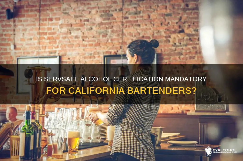 is servsafe alcohol required in california