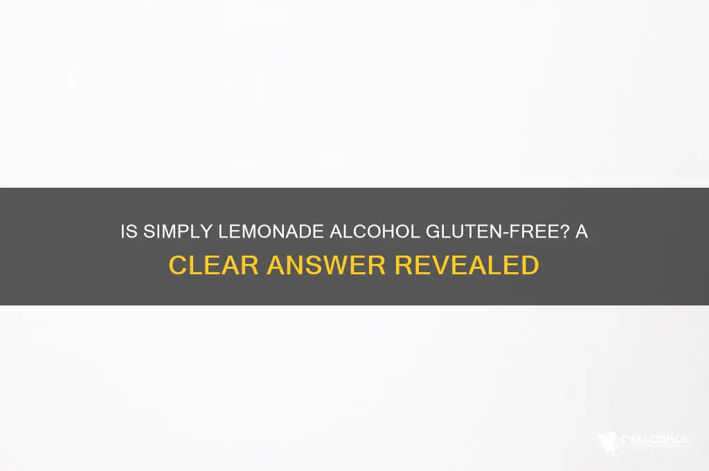 is simply lemonade alcohol gluten free