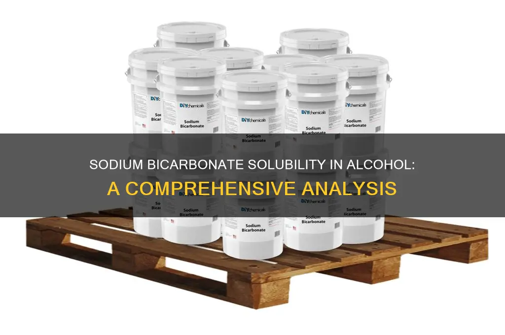 is sodium bicarbonate soluble in alcohol