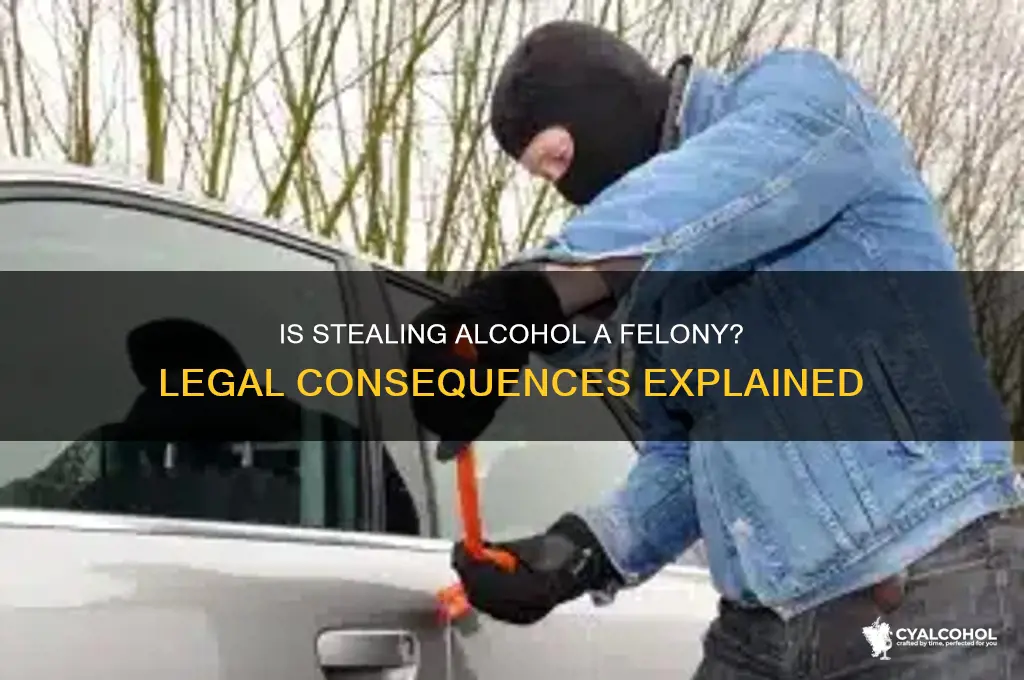 is stealing alcohol a felony