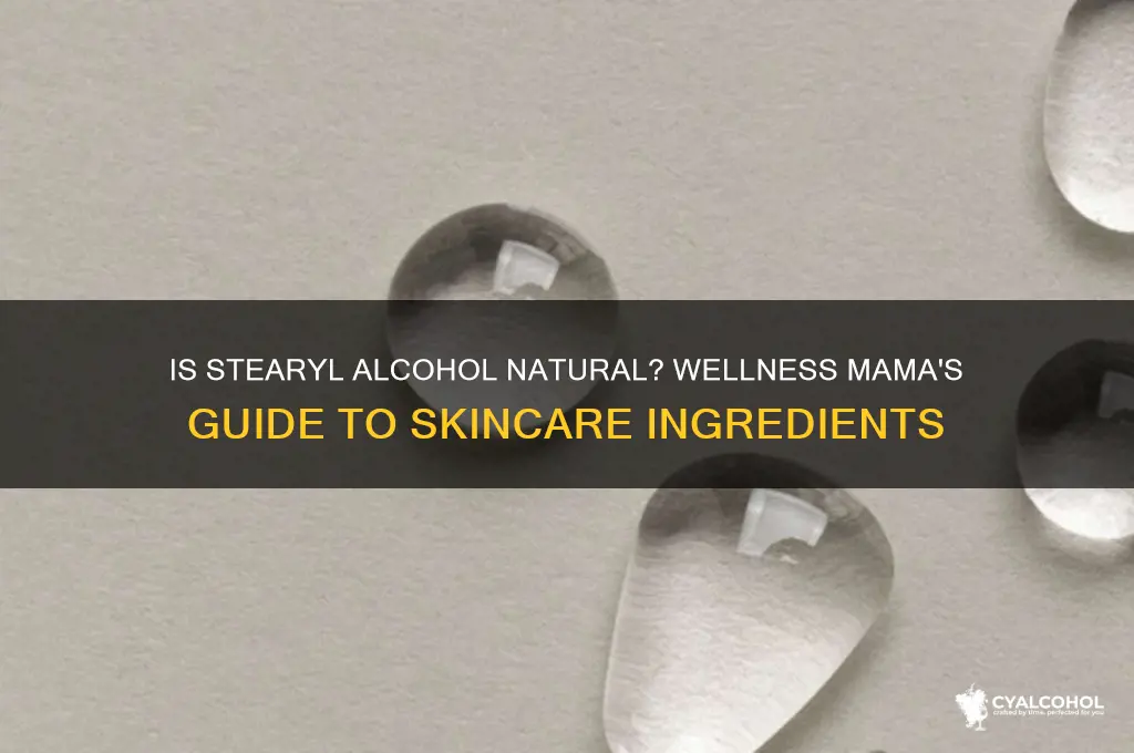 is stearyl alcohol natural wellness mama