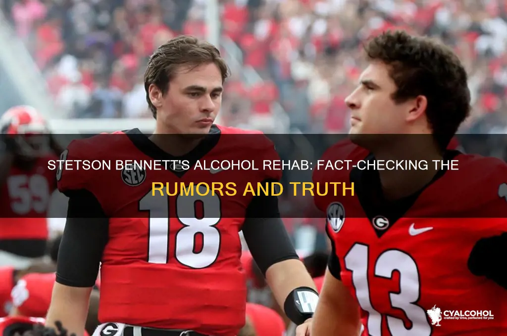 is stetson bennett in alcohol rehab