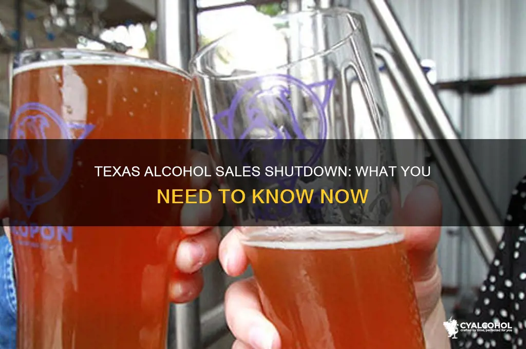 is texas shutting down alcohol sales