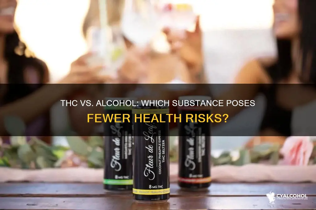 is thc less harmful than alcohol