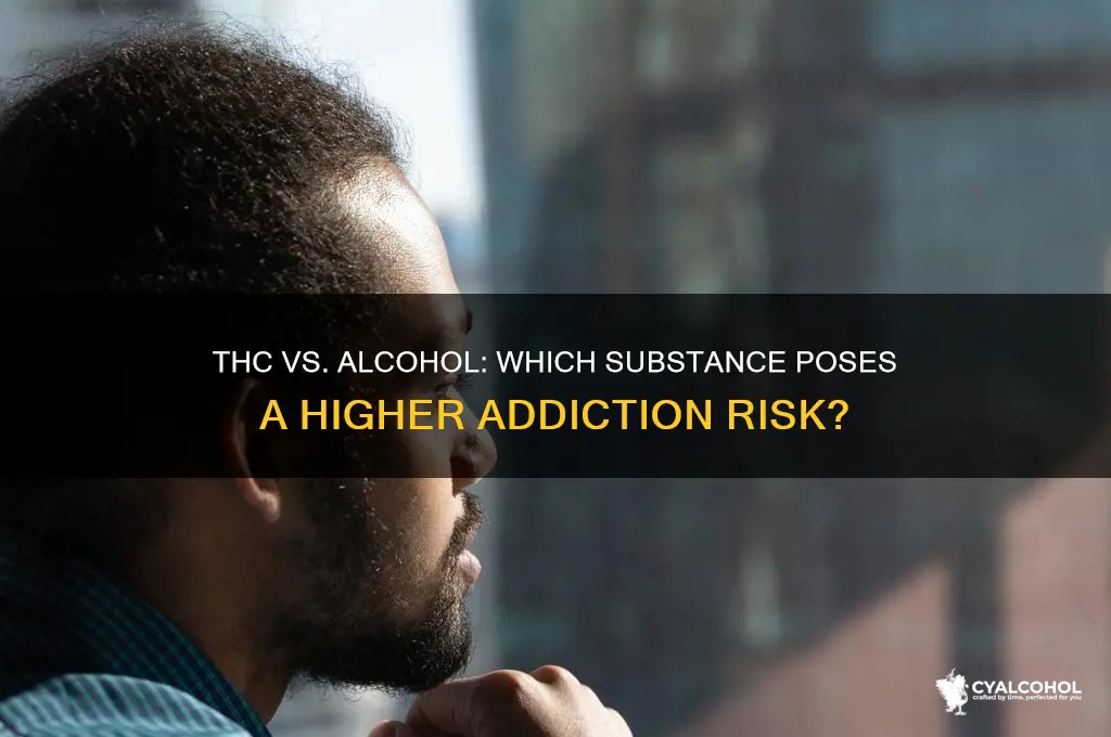 is thc more addictive than alcohol
