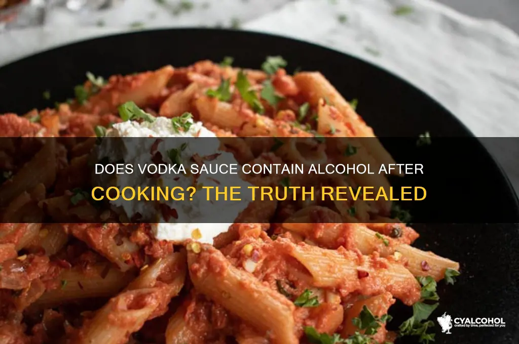 is the alcohol cooked out of vodka sauce