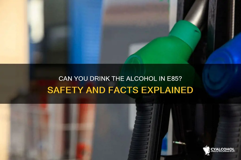 is the alcohol in e85 drinkable