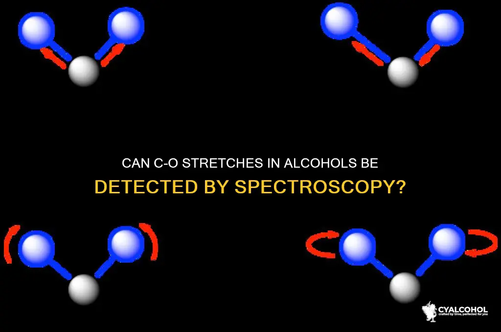 is the c-o stretch visible in alcohols