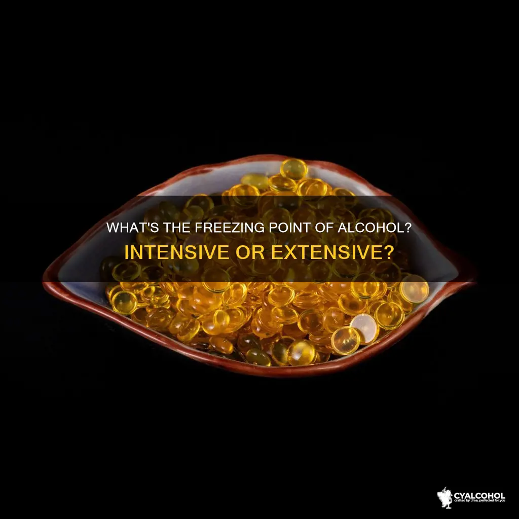 is the freezing point of alcohol intensive or extensive