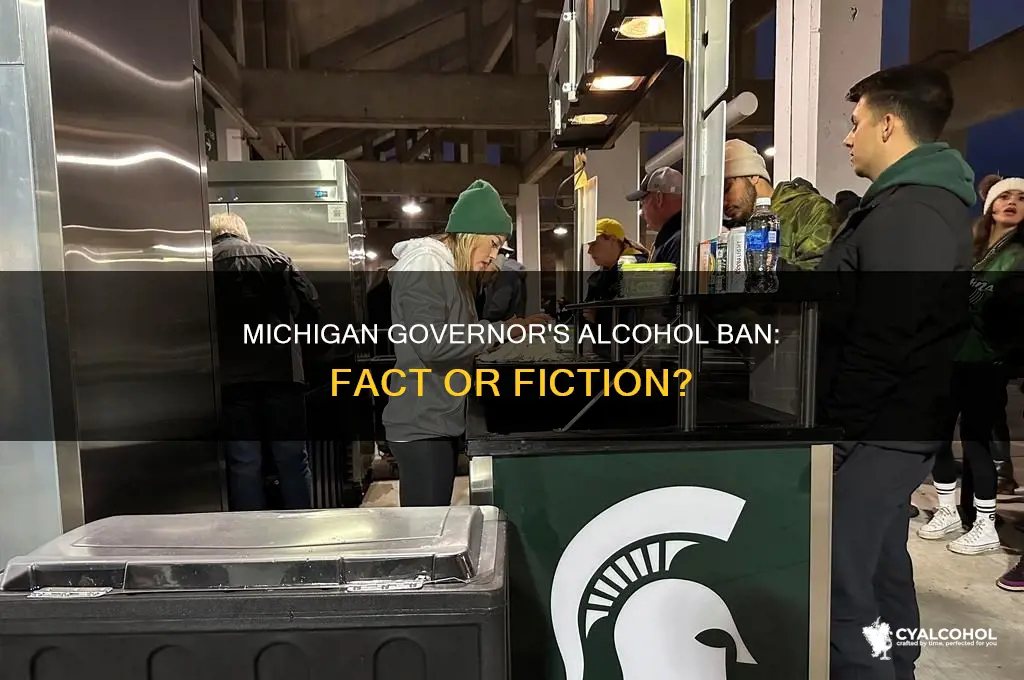 is the governor banning alcohol sales in michigan