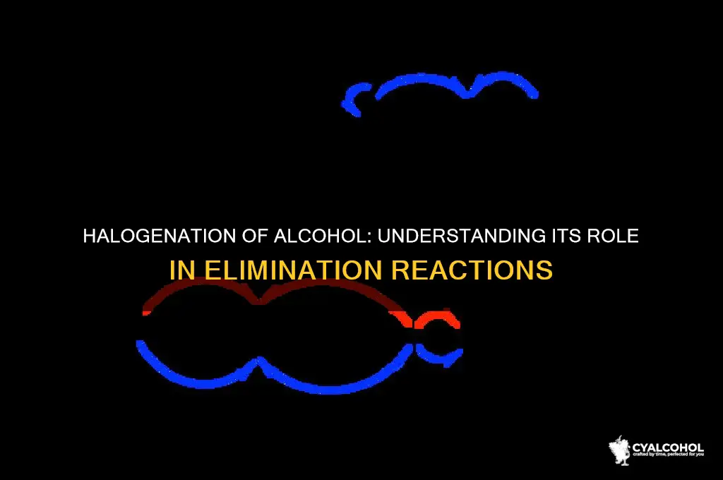is the halogenation of alcohol an elimination reaction