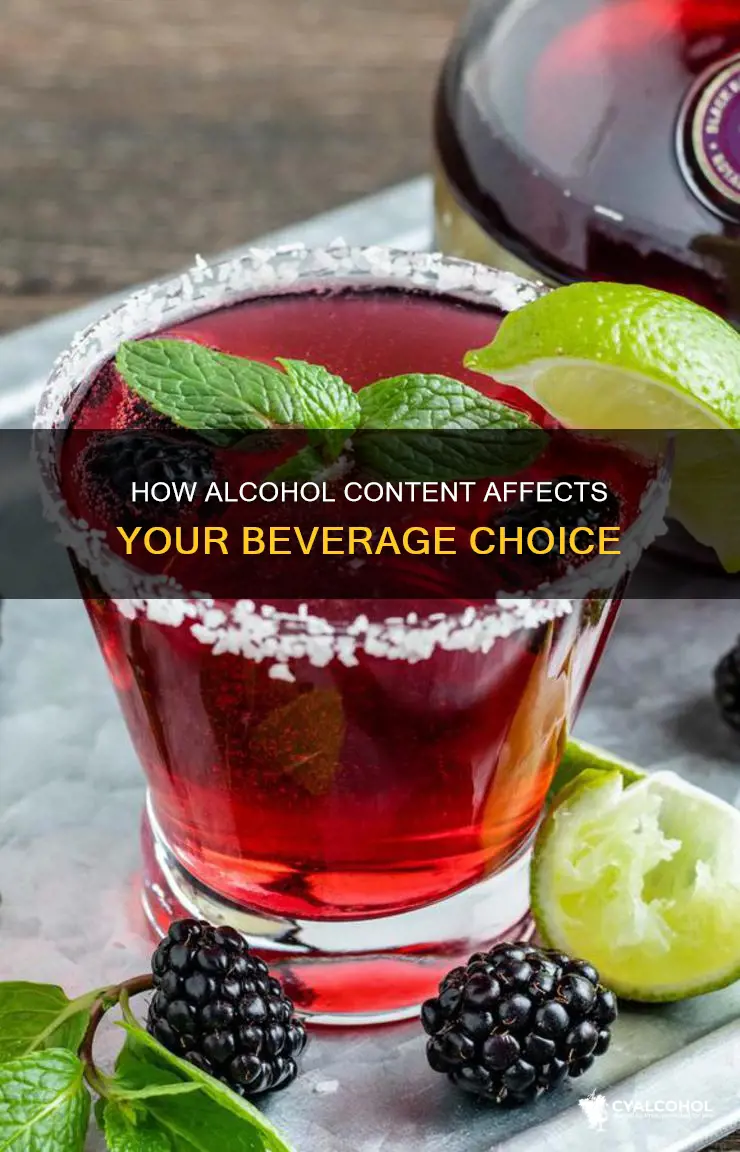 is the main alcohol component in an alcoholic beverage