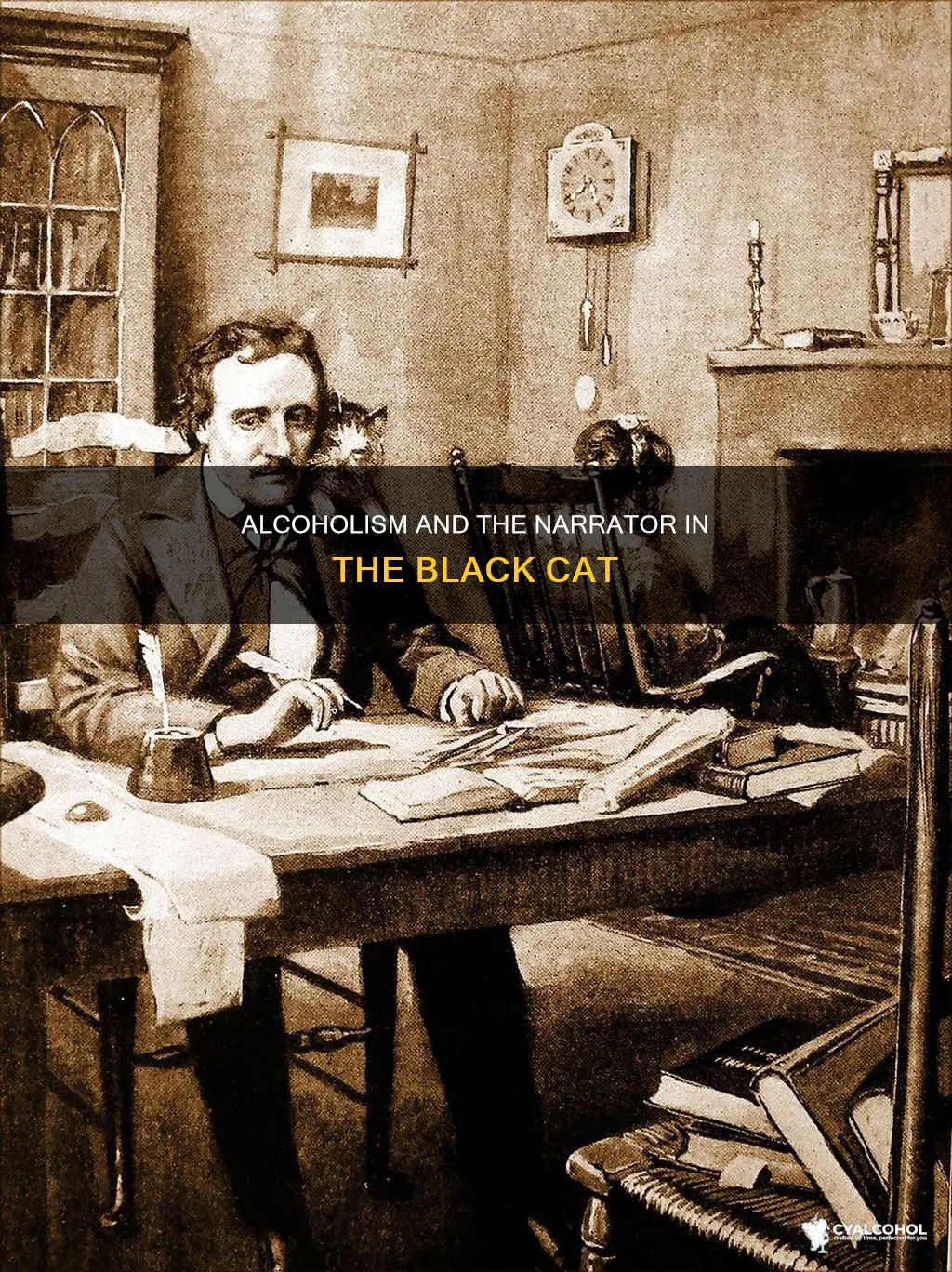 is the narrator in the black cat an alcoholic