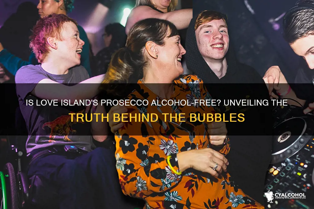 is the prosecco on love island alcohol free