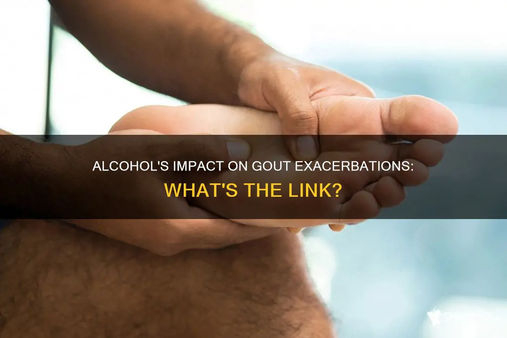 is there a correlation between alcohol and exacerbations in gout