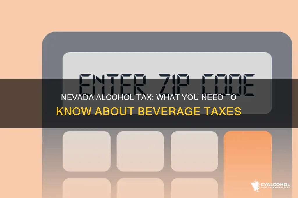 is there a tax on alcohol in nv