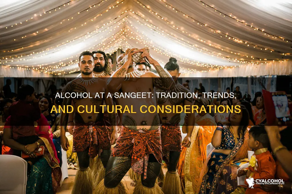 is there alcohol at a sangeet