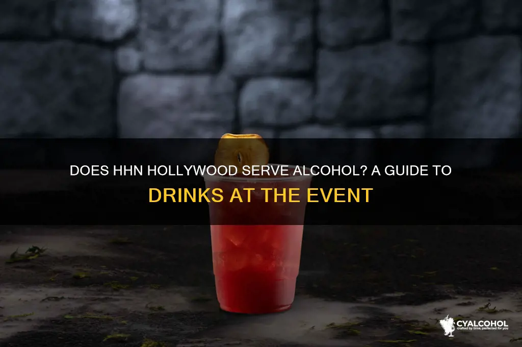 is there alcohol at hhn hollywood