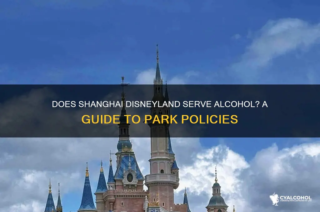 is there alcohol at shanghai disneyland
