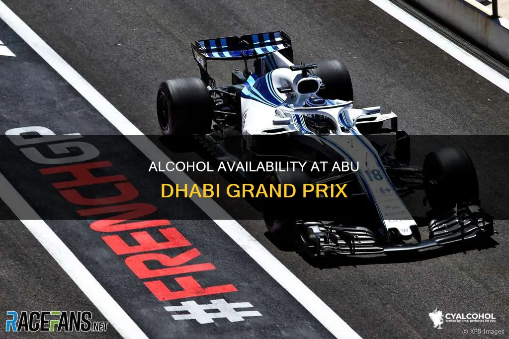 is there alcohol at the abu dhabi grand prix