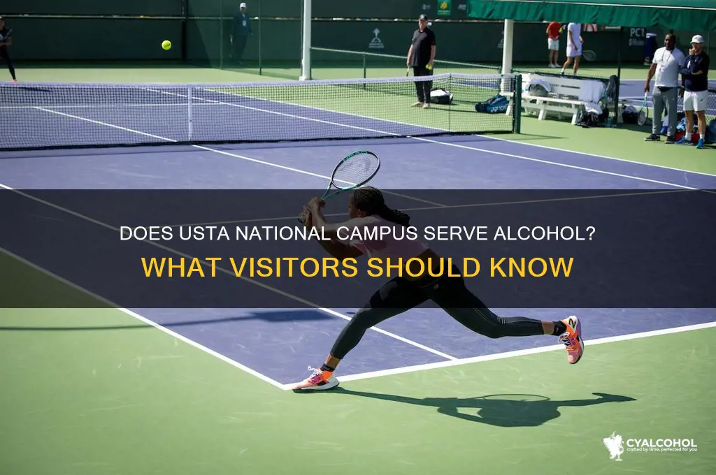 is there alcohol at the usta national campus