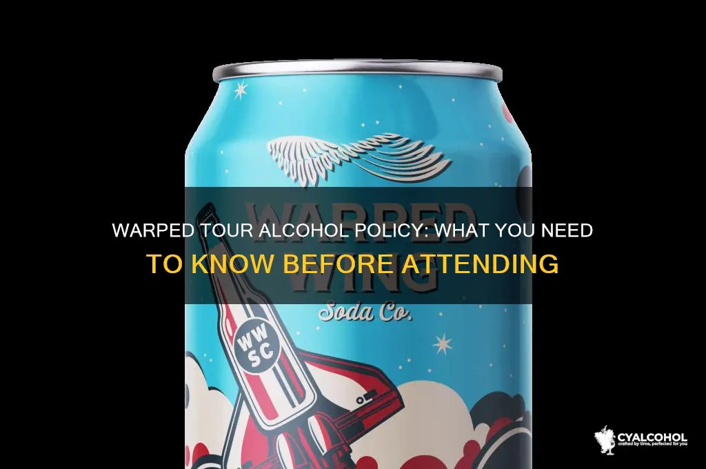 is there alcohol at warped tour