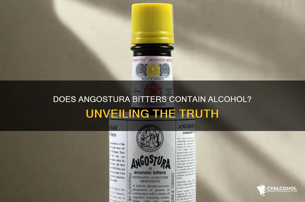 is there alcohol in angostura bitters