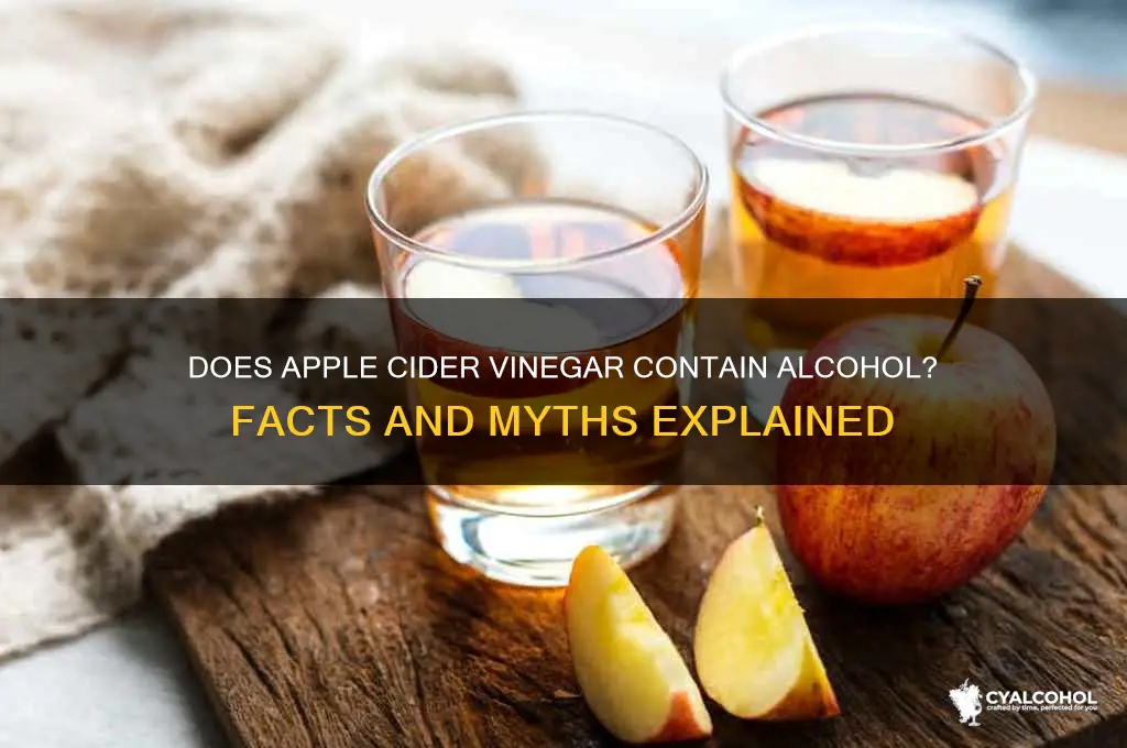 is there alcohol in apple vinegar