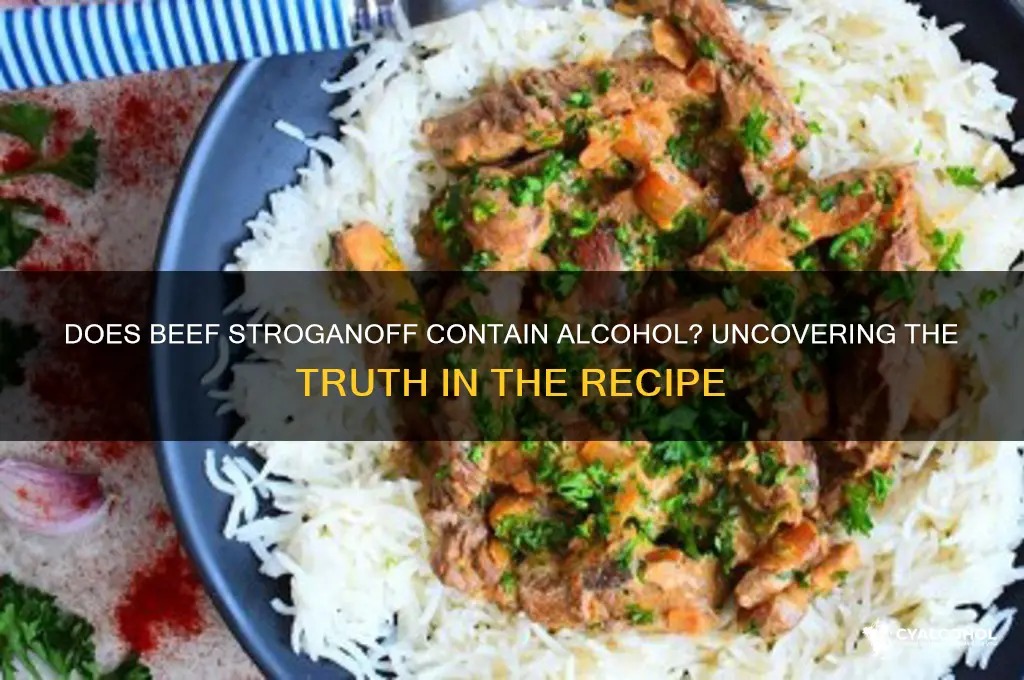 is there alcohol in beef stroganoff