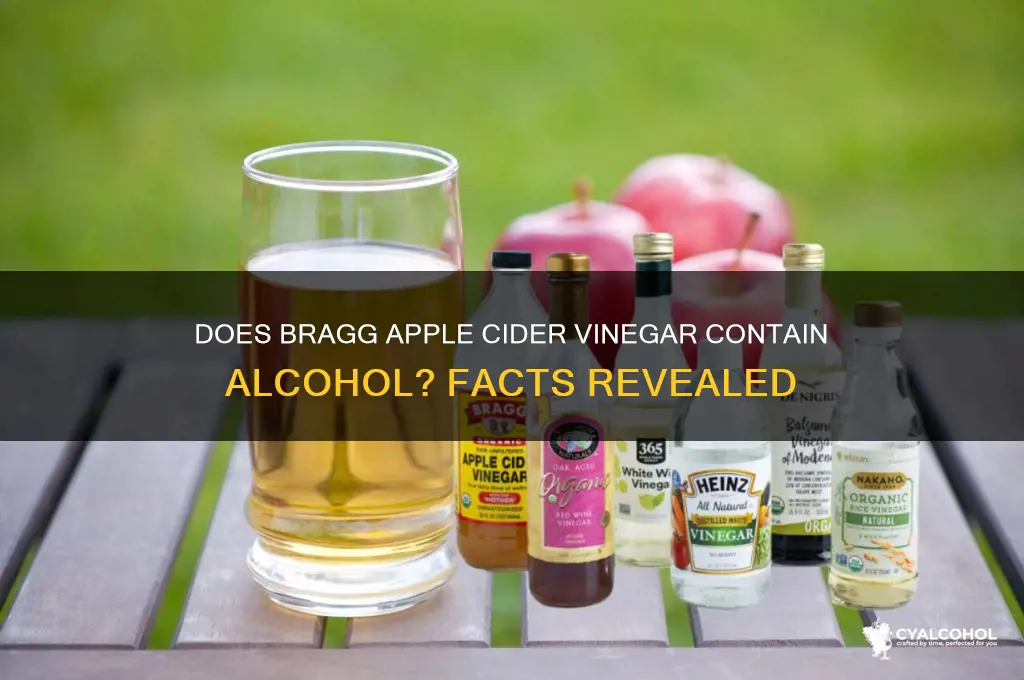 is there alcohol in bragg apple cider vinegar