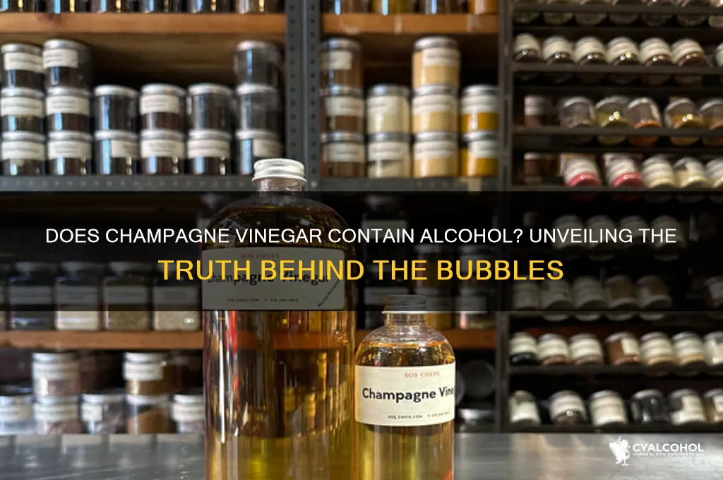 is there alcohol in champagne vinegar