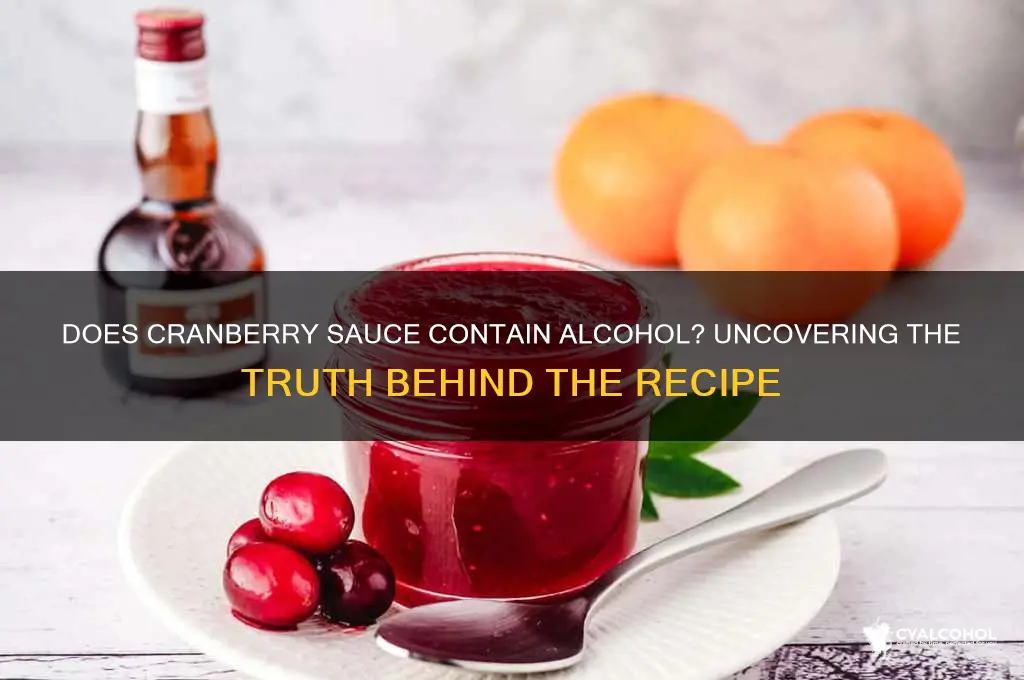 is there alcohol in craberry sauce