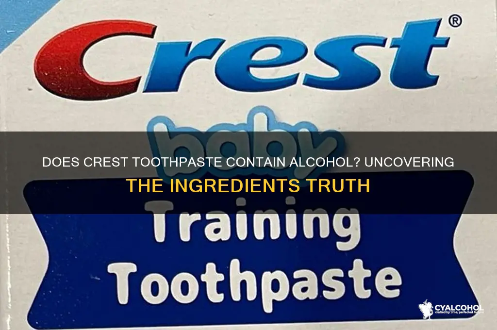 Does Crest Toothpaste Contain Alcohol? Uncovering The Ingredients Truth ...