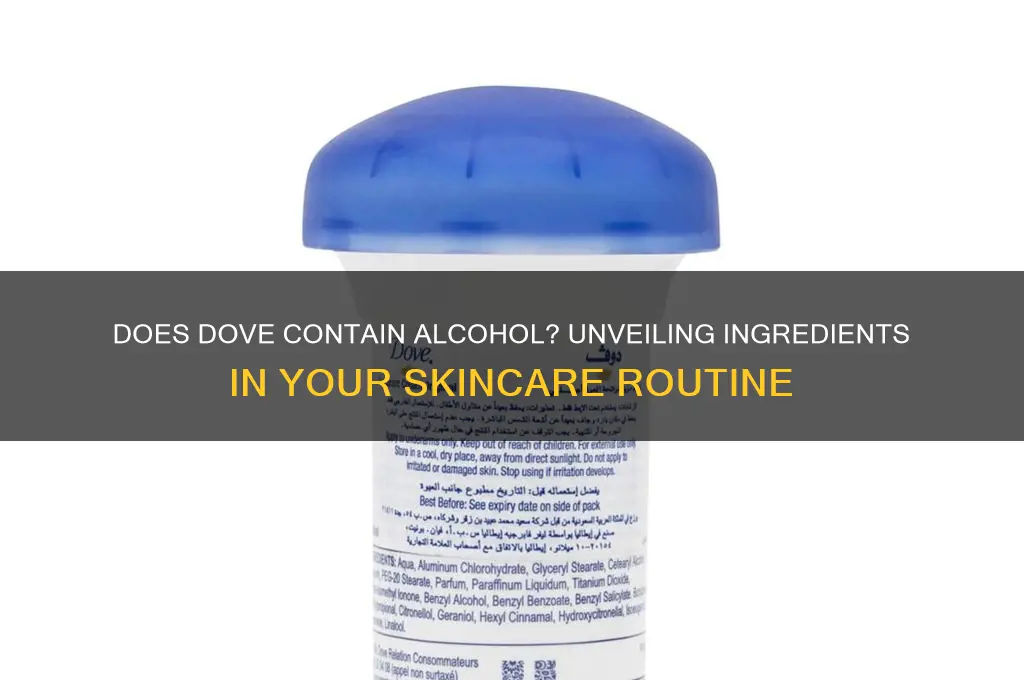 is there alcohol in dove products