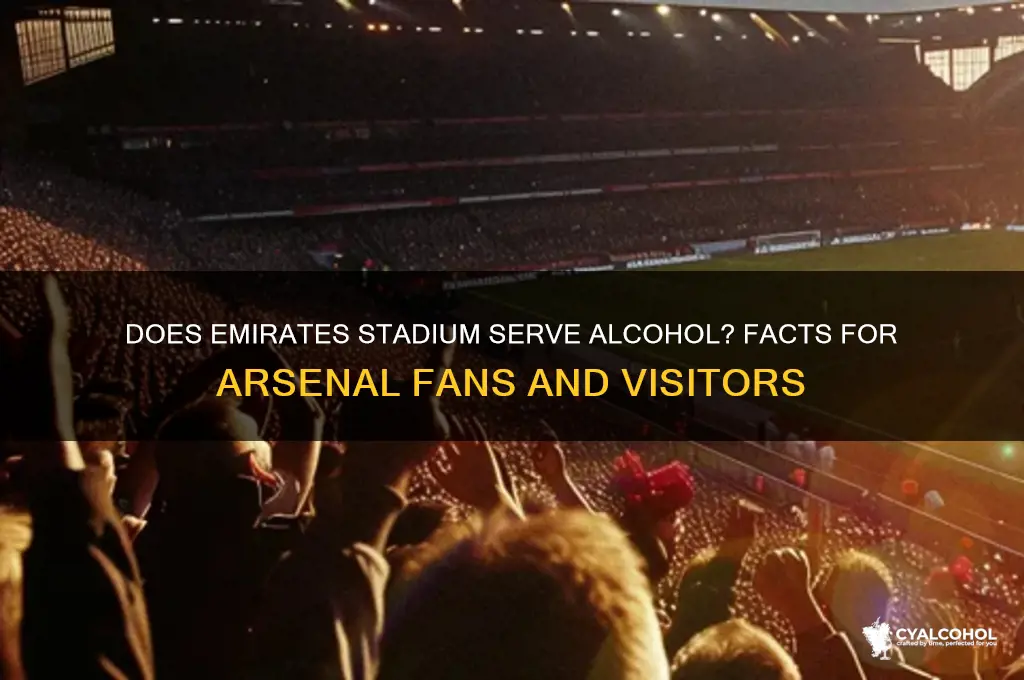 is there alcohol in emirates stadium