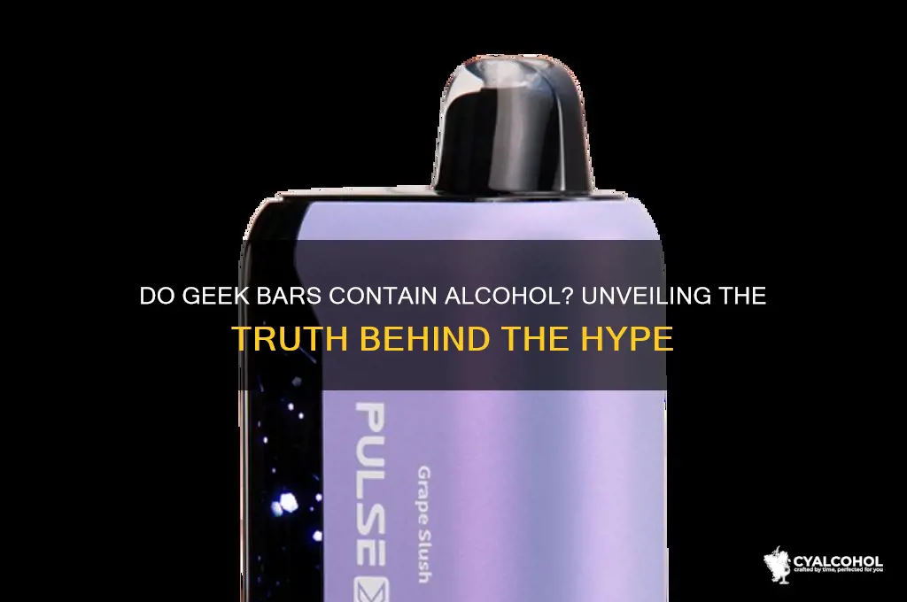is there alcohol in geek bars