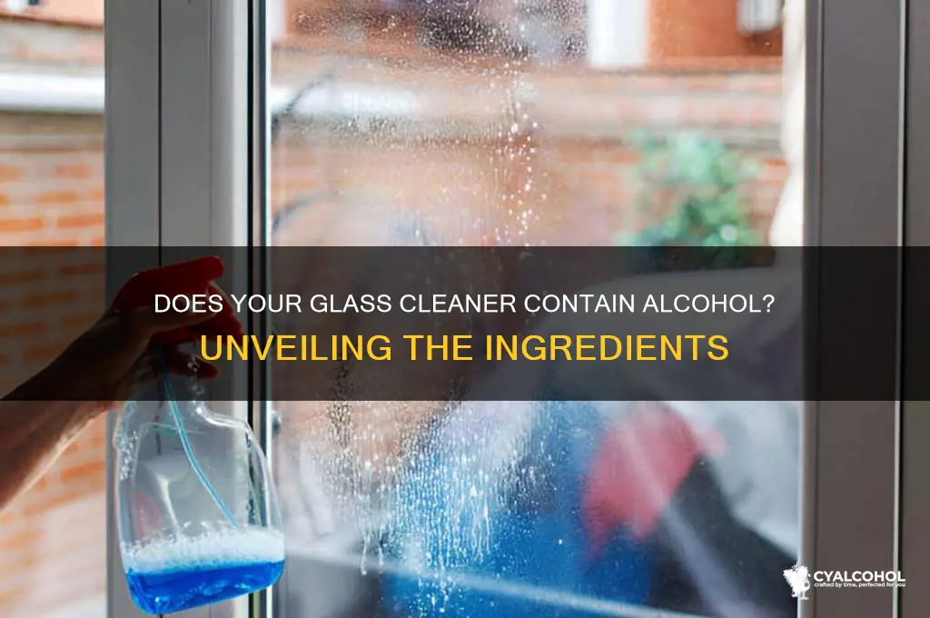 is there alcohol in glass cleaner