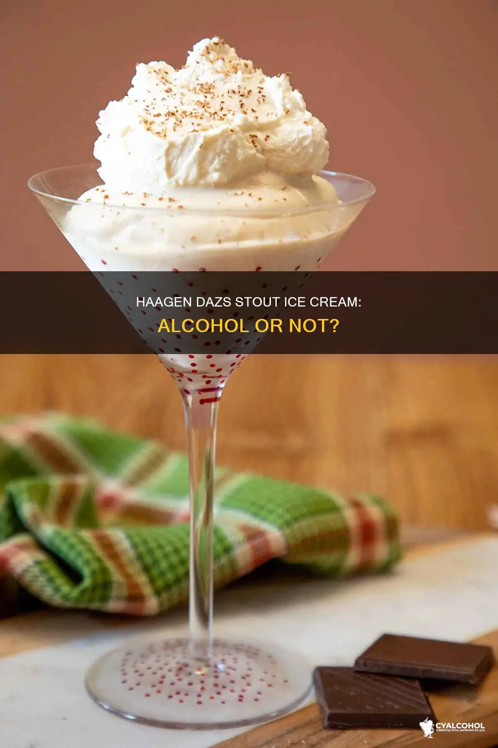 is there alcohol in haagen dazs stout ice cream