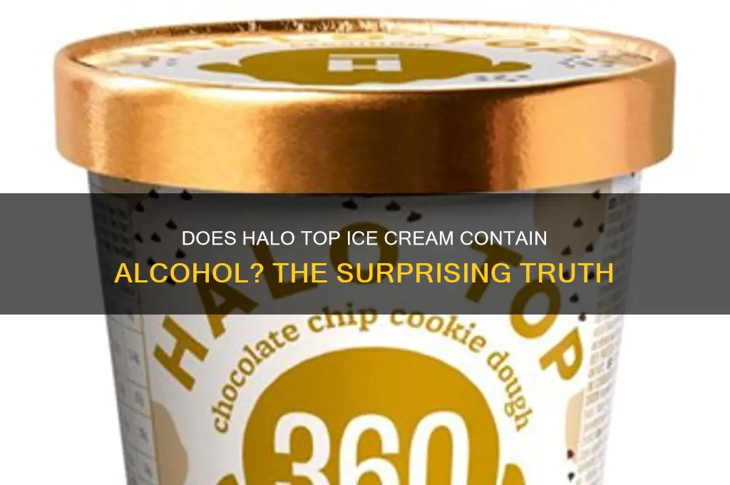 is there alcohol in halo top ice cream