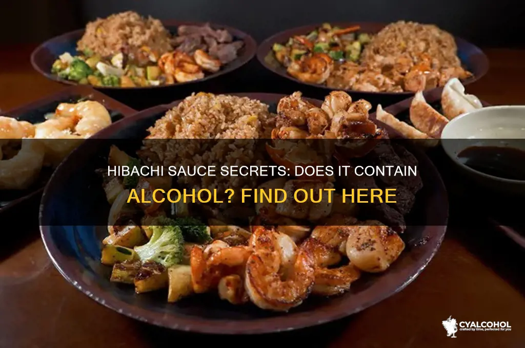 is there alcohol in hibachi sauce