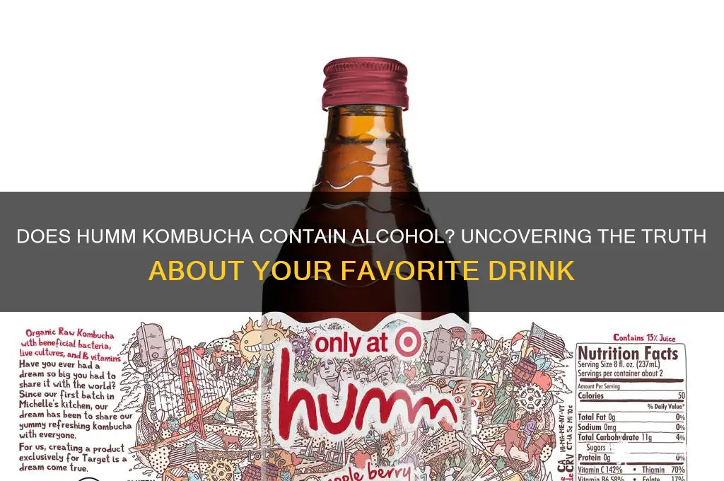 is there alcohol in humm kombucha